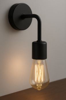 Aplique De Pared Estilo Industrial Negro