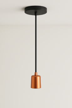 Colgante 1 Luz Moderno Color Cobre Apto Led