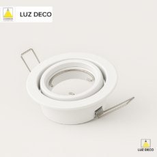 Spot Embutir Circular Blanco Y Movil. Para Dicroica