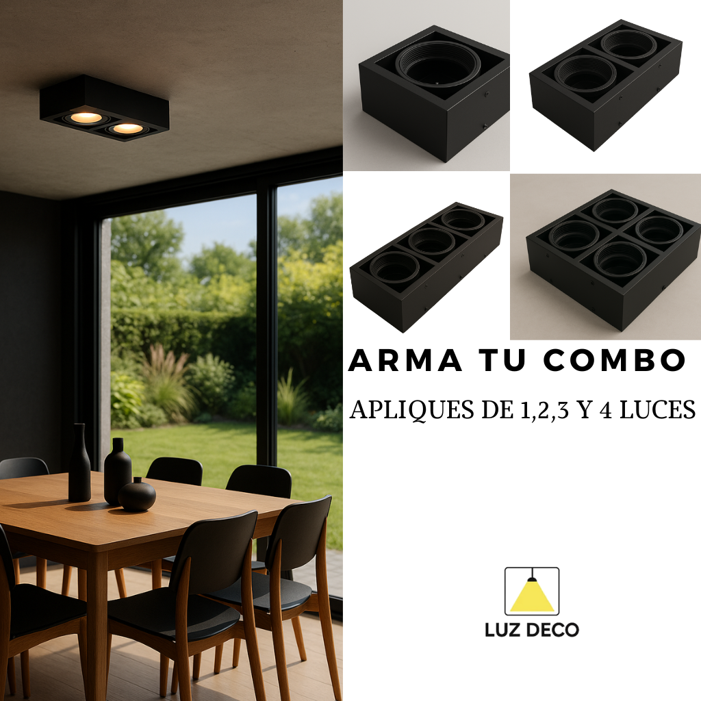 Aplique De Techo Cardanico 1 Luz Movil Para Lampara Ar111 - Imagen 3