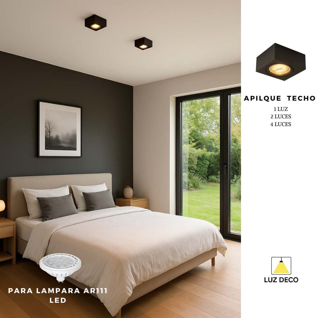 Aplique De Techo Cardanico 1 Luz Movil Para Lampara Ar111