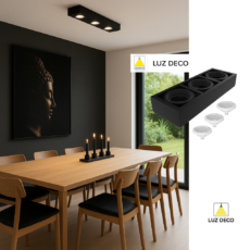 Aplique De Techo Cardanico 3 Luces Movil Para Lampara Ar111