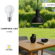 Lampara Colgante Anodizado Negro