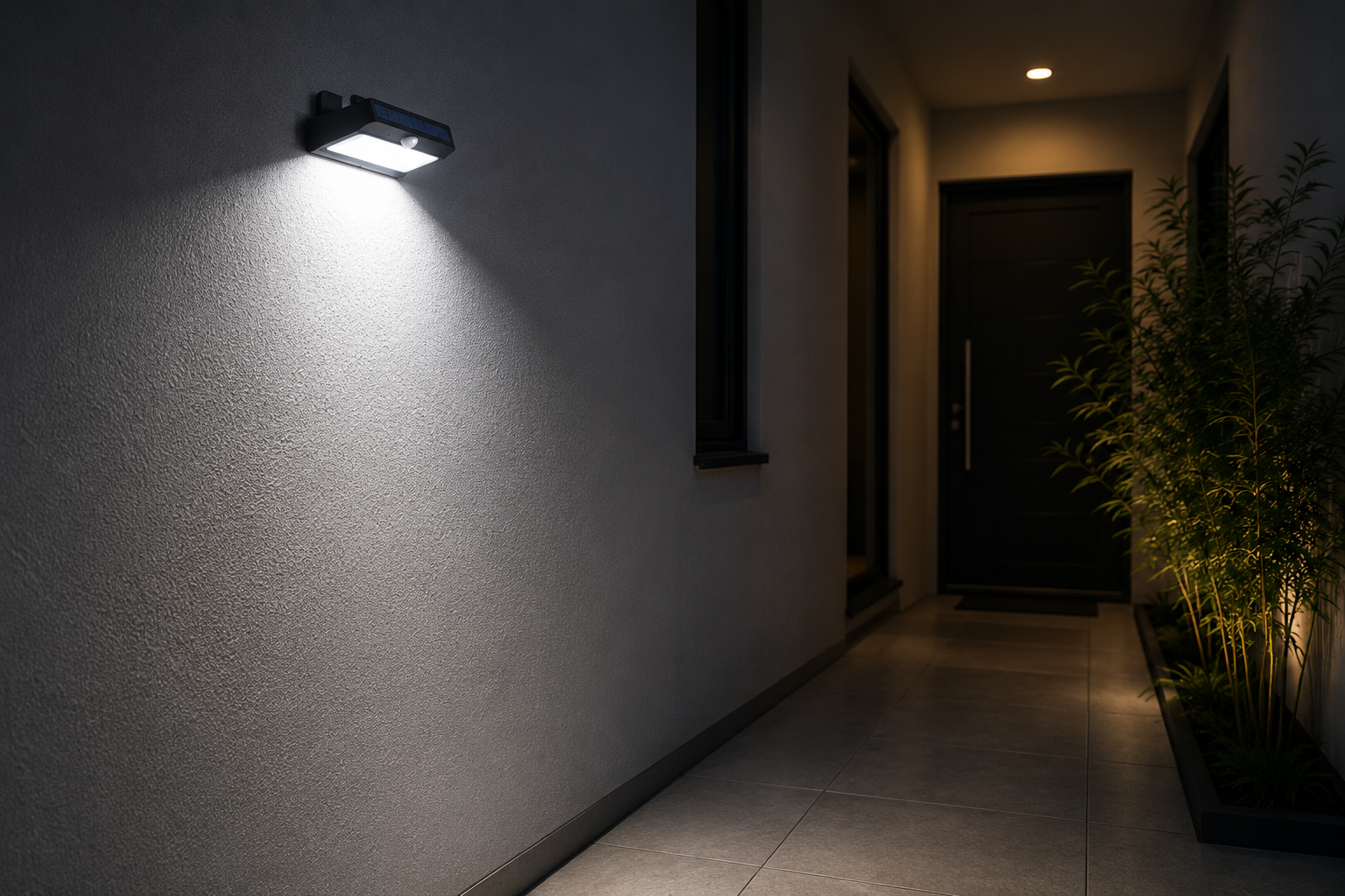 Aplique Pared Solar y sensor de movimiento