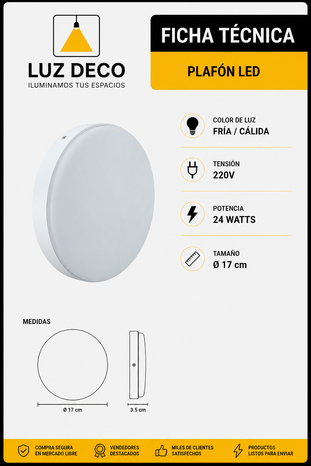Plafón Redondo Framless 24W - Imagen 2