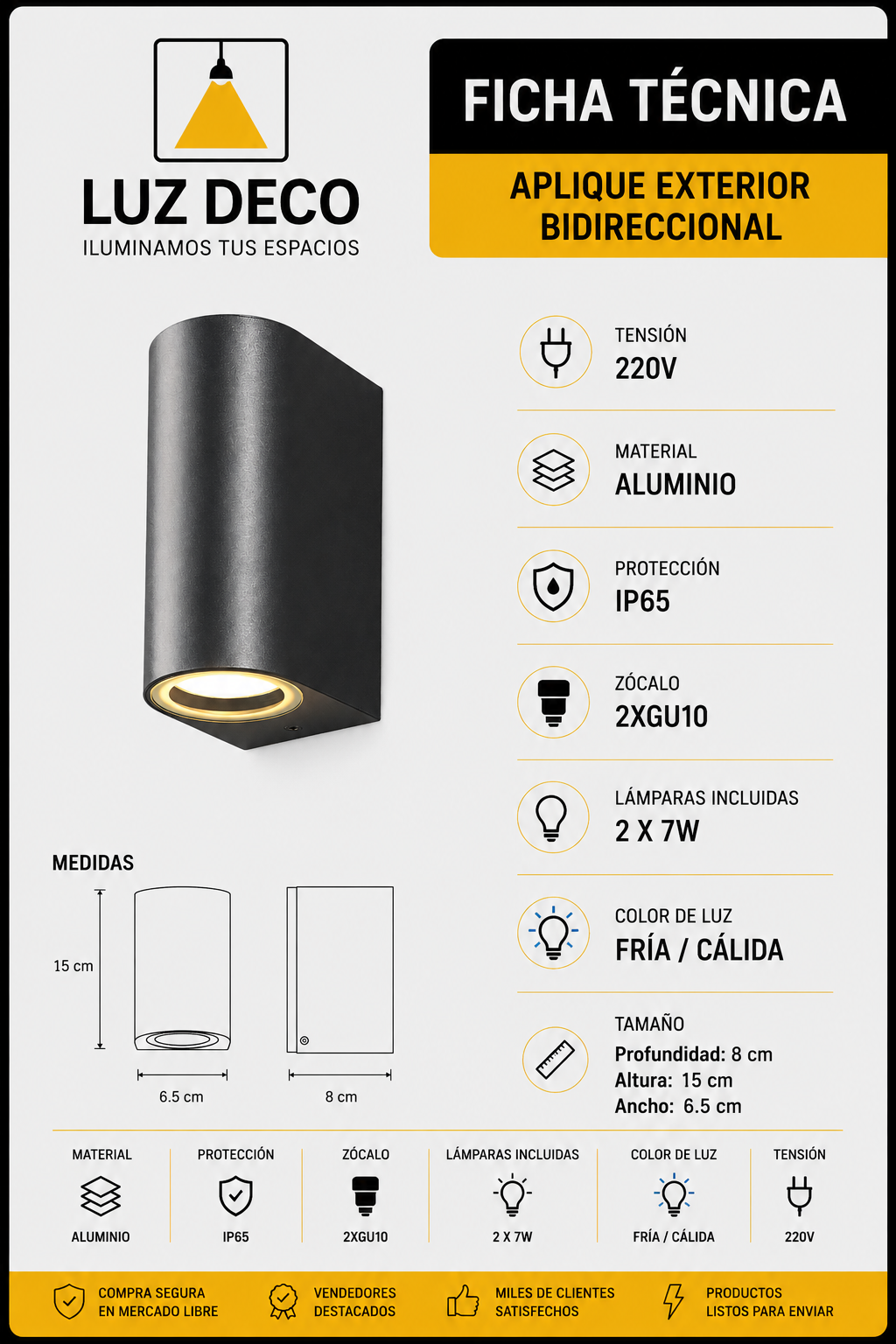 Aplique Bidireccional Brera 2 - Imagen 2