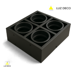 Aplique de techo cardánico 4 luces para AR111