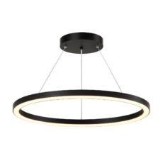 Colgante LED Moderno de un aro 80 cm negro