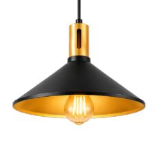 Colgante Moderno Refugio negro y oro