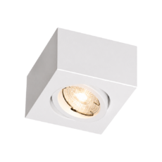 Semi embutido para dicroica cuadrado blanco