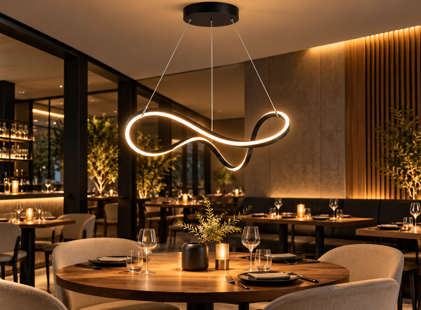 Colgante Orbit en restaurante