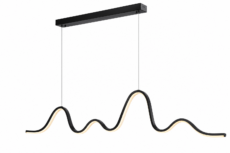 Colgante LED Ágata ondulado negro 26W