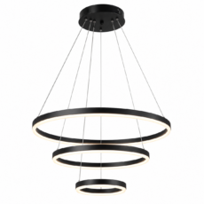 Colgante LED Galaxy 3 aros negro 55W