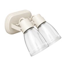 Aplique 2 luces baño tulipa PVC