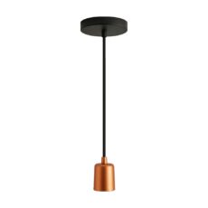 Colgante 1 Luz Moderno Color Cobre Apto Led