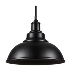 Colgante Halo Chapa E27 Negro