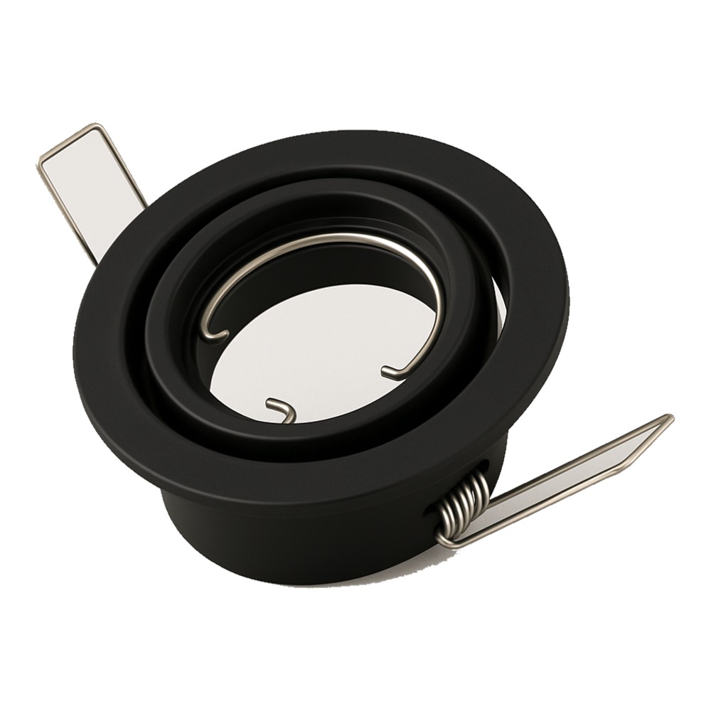 Spot Chapa Negro Móvil para dicroica LED
