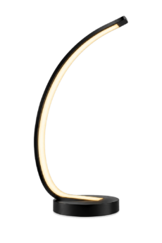 Velador Curvo LED Blanco/Negro 2 Watts - negro