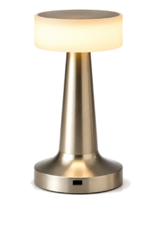 Velador táctil USB plateado
